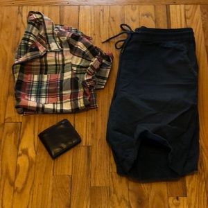 EUC Men’s Madras Short Sleeve Button Down Sz L